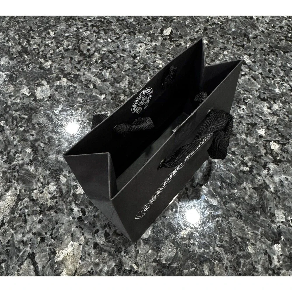 CHROME HEARTS Authentic Small Black Paper Shopping Gift Bag 